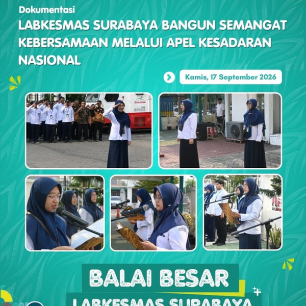 Labkesmas Surabaya Bangun Semangat Kebersamaan melalui Apel Kesadaran Nasional
